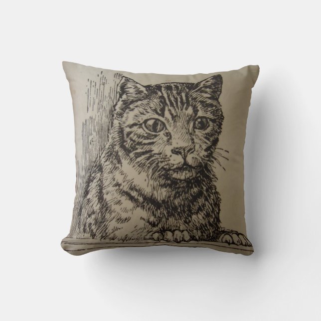 Coussin Daphne le chat (Recto)