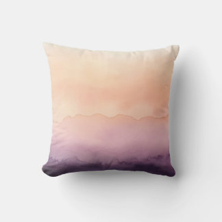 Coussin d'aquarelle douce Sunset
