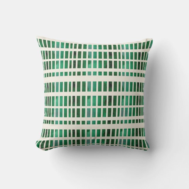 Coussin d'aquarelle en vert (Recto)
