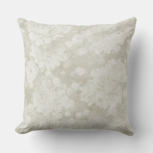 Coussin d'aquarelle florale d'Olive/Pêche
