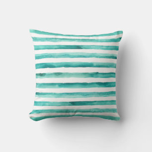 Coussin d'aquarelle turquoise