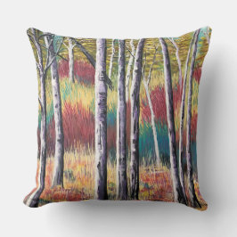 Coussin d'arbre de Aspen Abstrait