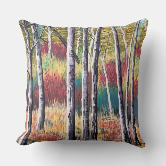 Coussin d'arbre de Aspen Abstrait (Recto)