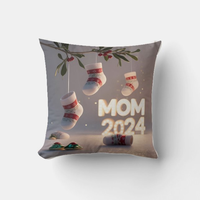 Coussin d'arbre de Noël tropical : Noël en juillet (Recto)