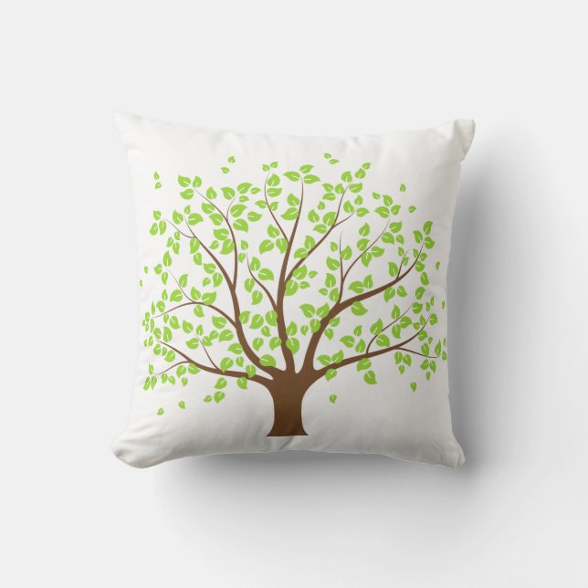 Coussin d'arbre vert d'été (Recto)