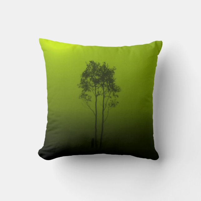 Coussin d'arbres de vert de chaux (Recto)