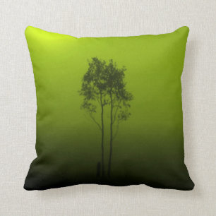 Coussin d'arbres de vert de chaux