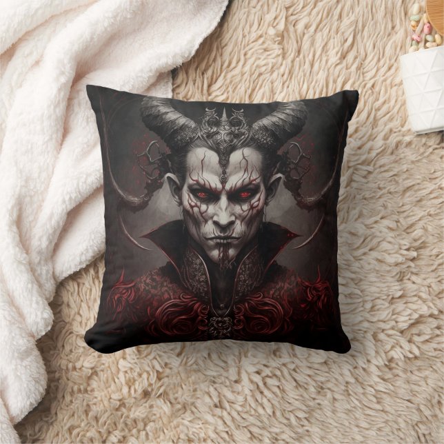 Coussin Dark Art Zorniger Teufel Motiv  (Couverture)
