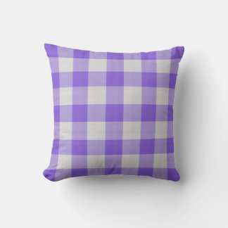 Coussin Dark Pastel Purple Checkered Plaid