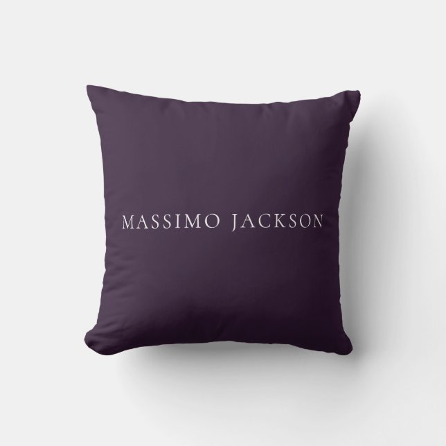 Coussin Dark Purple Minimalist Plain Modern  (Recto)
