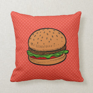Coussin d'art d'hamburger
