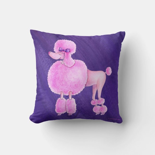 Coussin d'art ultraviolet violet foncé (Recto)