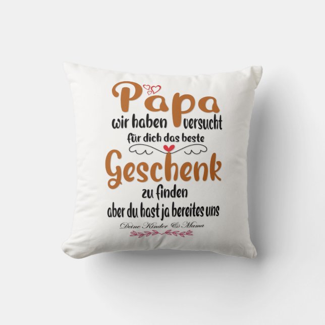 Coussin Das beste Geschenk für Papa (Recto)