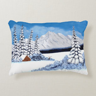Coussin d'ascension brillant hiver neige