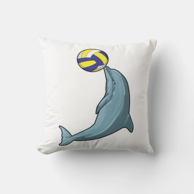 Coussin Dauphin avec volleyball (Recto)