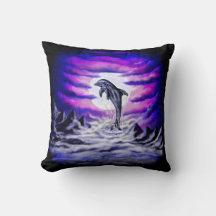 Coussin Dauphin clair de lune