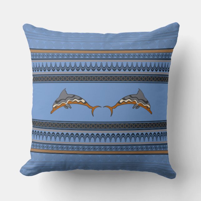 Coussin Dauphin grec ancien (Recto)