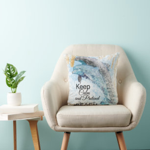 Coussin Dauphins Garder Leur Calme Font Semblant À La Plag