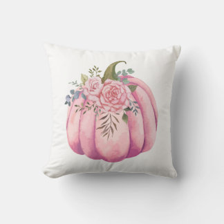 Coussin d'automne Citrouille rose