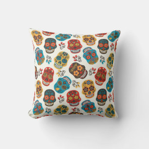Coussin Day of Dead, un motif sans soudure.