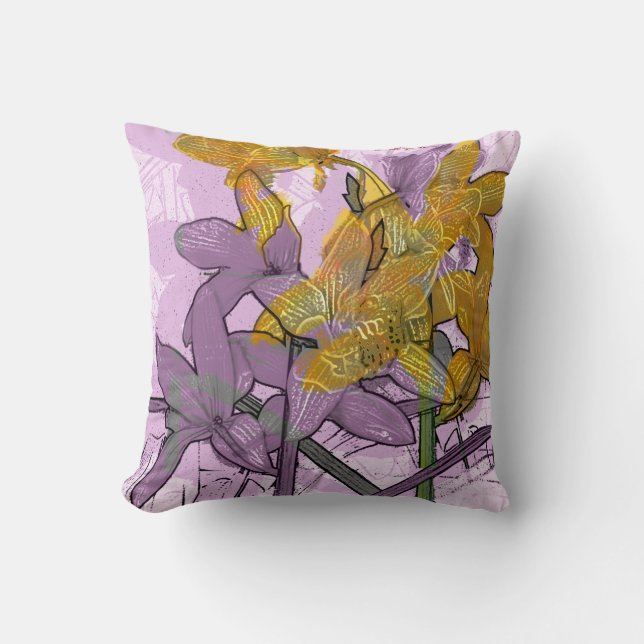 Coussin Daylilies (Recto)