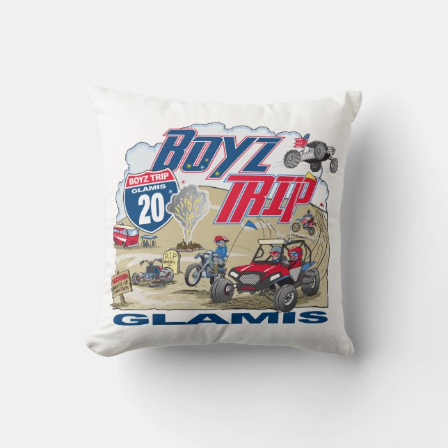Coussin de 16 pouces Boyz Trip 2020 (Recto)