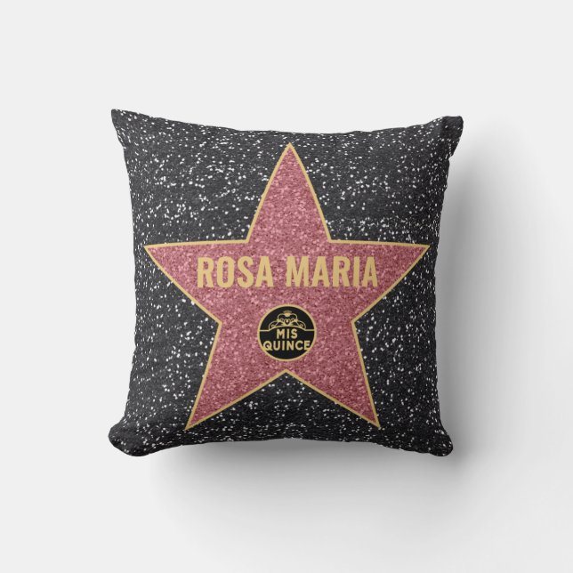 Coussin de 16 pouces Hollywood Star Parties scinti (Recto)