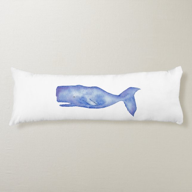 Coussin de baleine d'aquarelle (Devant)