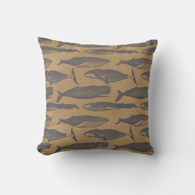 Coussin de baleines vintages (Recto)
