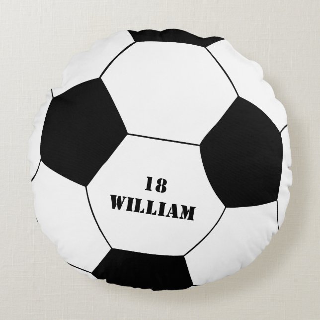 Coussin de balle de football et de football avec n (Devant)