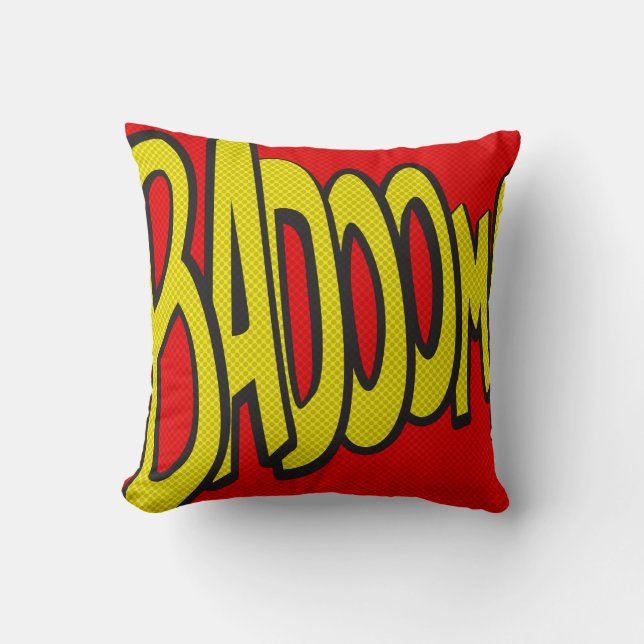 Coussin de bande dessinée - badoom ! (Recto)