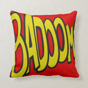 Coussin de bande dessinée - badoom !