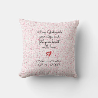 Coussin de baptême cadeau avec nom et date, Coussi