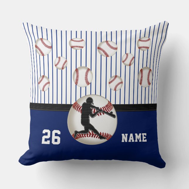 Coussin de baseball personnalisé avec votre numéro (Recto)