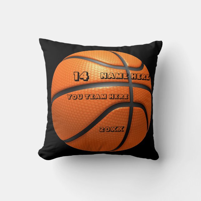 Coussin de basketball personnalisé avec le nom du  (Recto)