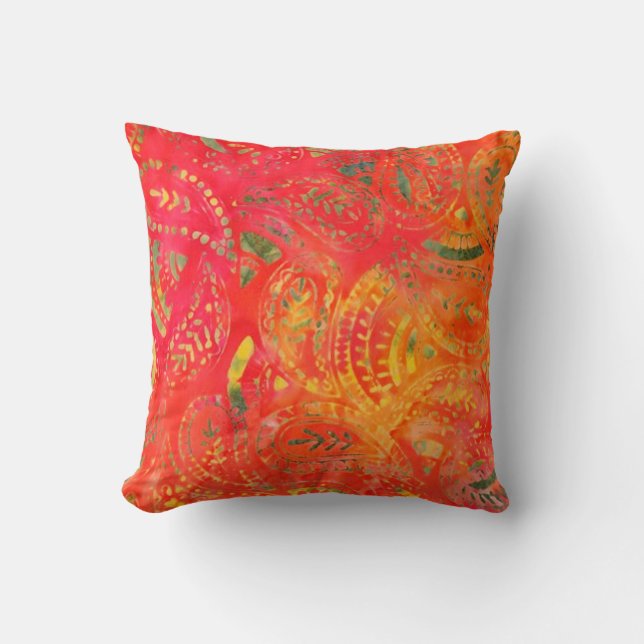 Coussin de batik de Boho (Recto)