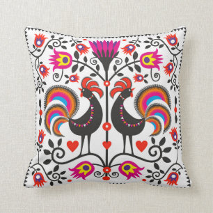 coussin de beauté avec les gens polonais de motif
