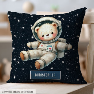Coussin de bébé personnalisé Teddy Bear Astronaut
