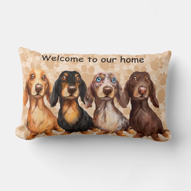 Coussin de bienvenue Dachshund (Recto)
