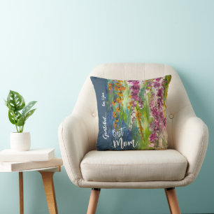 Coussin de bleus de fleurs de champ
