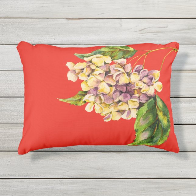 Coussin de bouquet de Crimson et de Geranium (Devant)