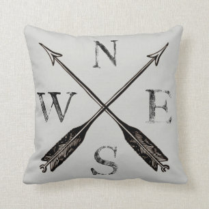 Coussin de boussole : Nord, sud, est et occidental