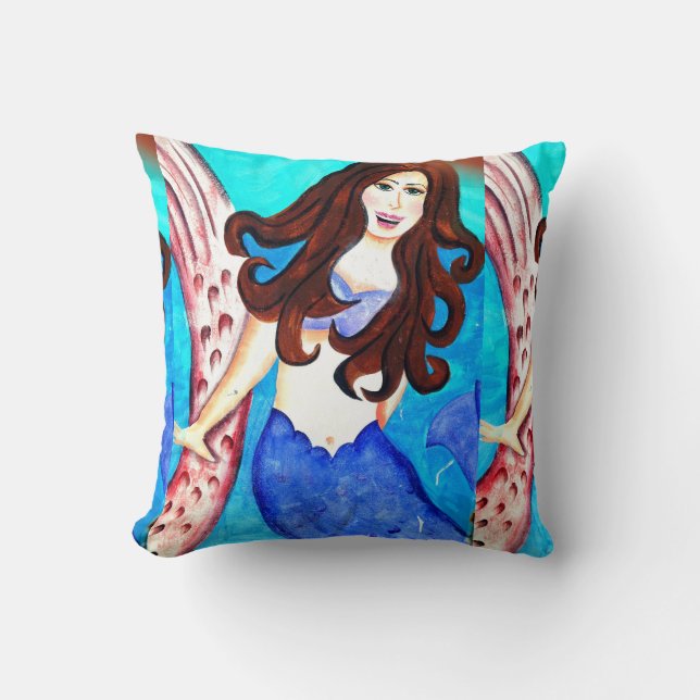 coussin de brunette mermaid (Recto)