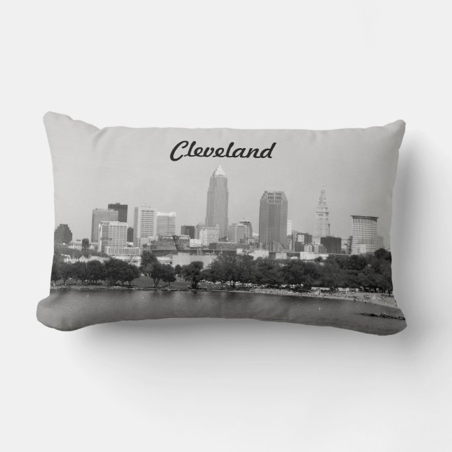 Coussin de BW d'horizon de Cleveland (Recto)