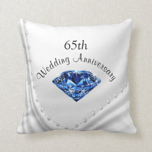 Coussin de cadeaux de saphir et d'anniversaire de