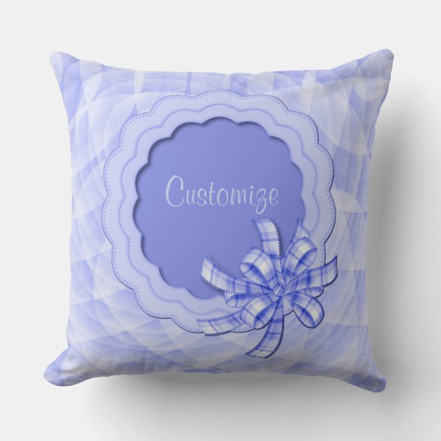 Coussin de cadre bleu à bascule personnalisé (Recto)