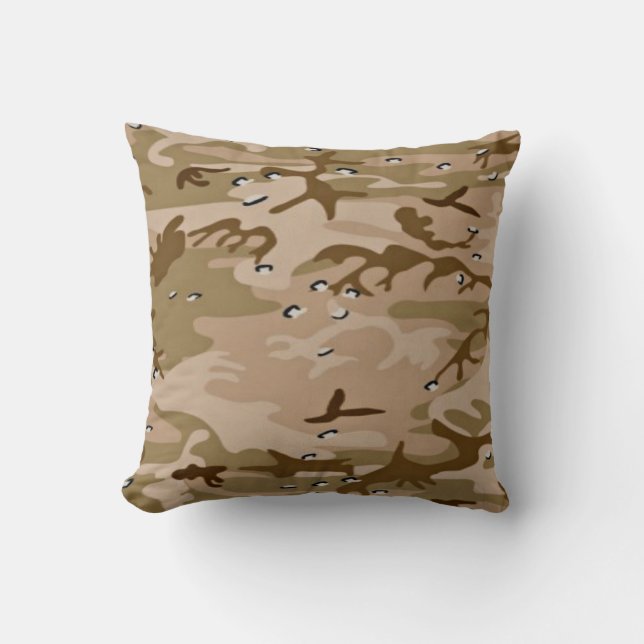 Coussin de Camo de sable du désert militaire (Recto)