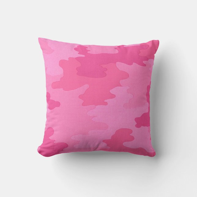 Coussin de camouflage rose vif (Recto)