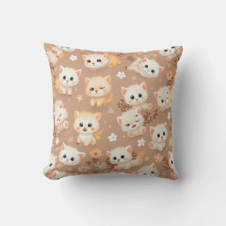 Coussin de caractère chat mignon