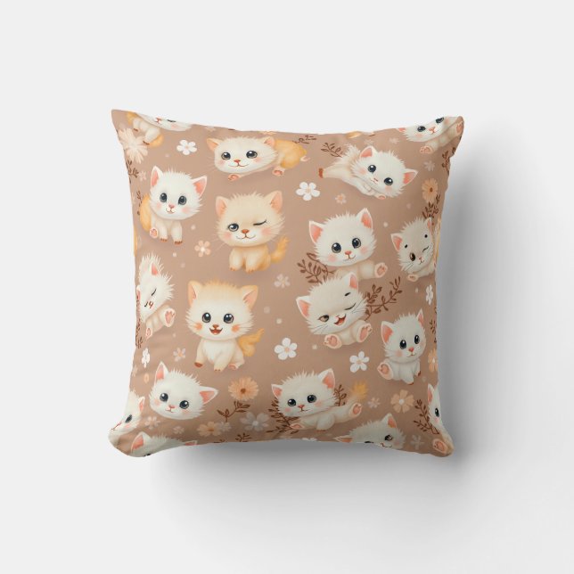 Coussin de caractère chat mignon (Recto)